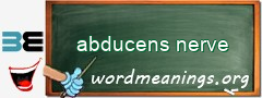 WordMeaning blackboard for abducens nerve